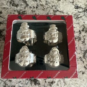 Reed & Barton Snowman Napkin Rings Set Of 4 In Original Packaging 1428/4 Xmas